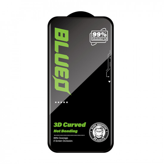 Blueo 3D Full Display Curved Edge HD Glass iPhone 16 Pro Black