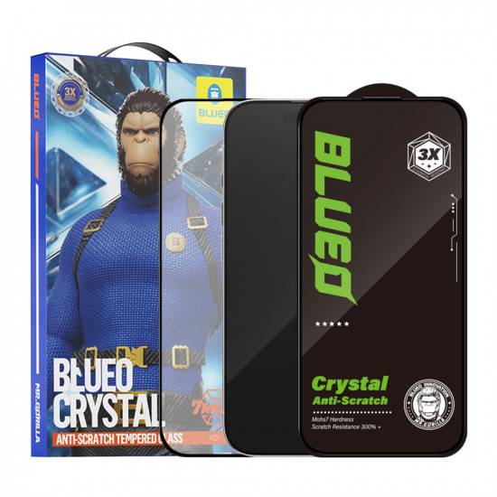 Blueo Crystal Anti Scratch Glass iPhone 15 Plus / iPhone 16 Plus Black Blueo Crystal Anti Scratch Glass iPhone 15 Plus / iPhone 16 Plus Black