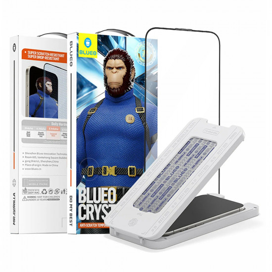 Blueo Crystal Anti Scratch Glass with Applicator iPhone 16 Pro Max / iPhone 17 Pro Max Black