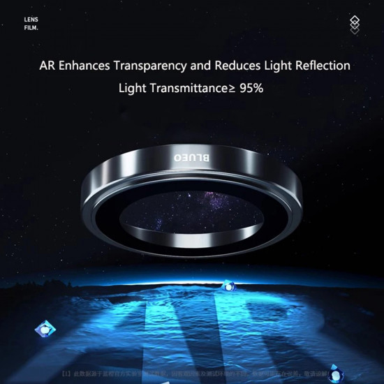 Blueo 99 Anti Reflective Lens Glass iPhone 15 Pro /iPhone 15 Pro Max /iPhone 16 Pro /iPhone 16 Pro Max Black Titanium