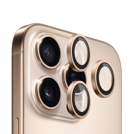 Blueo 99 Anti Reflective Lens Glass iPhone 15 Pro /iPhone 15 Pro Max /iPhone 16 Pro /iPhone 16 Pro Max Golden Titanium