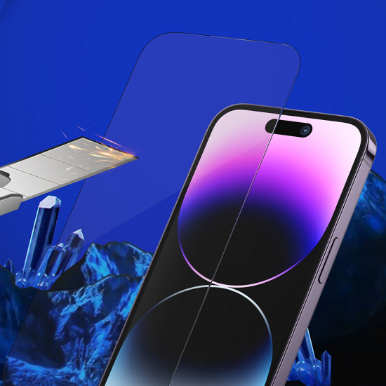 Blueo Sapphire Screen Protector with Applicator Pro iPhone 15 Pro Max Black