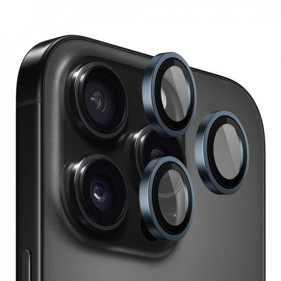 Blueo Original Metal Frame Lens Protector iPhone 15 Pro Blue