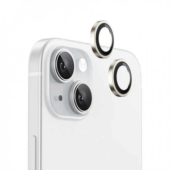 Blueo Original Metal Frame Lens Protector iPhone 15 / iPhone 15 Plus Yellow Blueo Original Metal Frame Lens Protector iPhone 15 / iPhone 15 Plus Yellow