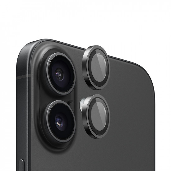 Blueo Original Metal Frame Lens Protector iPhone 16 / iPhone 16 Plus Black