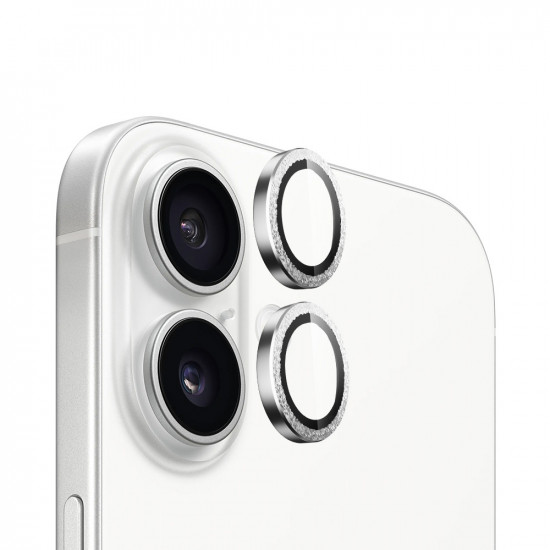Blueo Original Metal Frame Lens Protector iPhone 16 / iPhone 16 Plus Silver