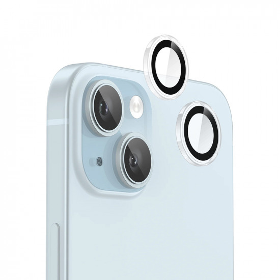Blueo Original Metal Frame Lens Protector iPhone 15 / iPhone 15 Plus Clear Blueo Original Metal Frame Lens Protector iPhone 15 / iPhone 15 Plus Clear