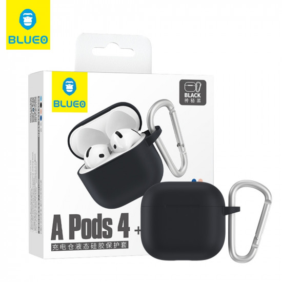 Blueo Liquid Silicone Protect Case for AirPods 4 Black