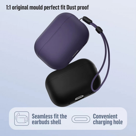 Blueo Liquid Silicone Protect Case for AirPods Pro 2 Purple