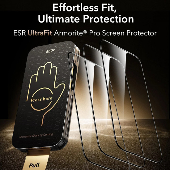 ESR Corning UltraFit (3 pack) iPhone 17 / iPhone 16 Pro Clear