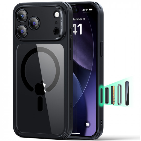 ESR Classic Hybrid HaloLock iPhone 17 Pro Max Clear Black