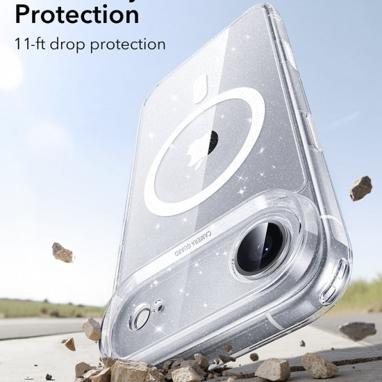 ESR Classic Hybrid HaloLock iPhone 17 Air Clear Shimmer