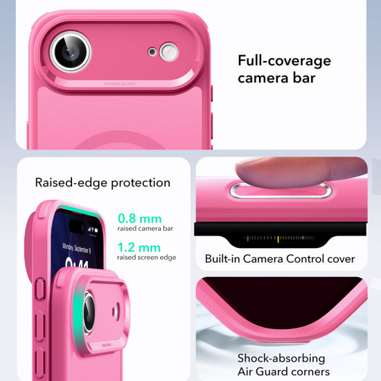 ESR Classic Hybrid HaloLock iPhone 17 Air Frosted Pink