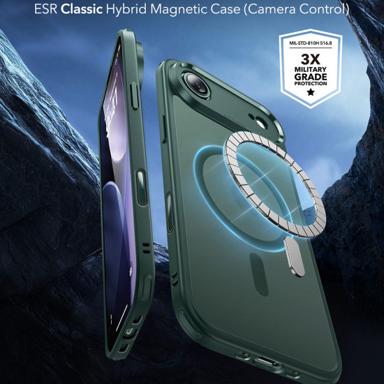 ESR Classic Hybrid HaloLock iPhone 17 Air Frosted Green