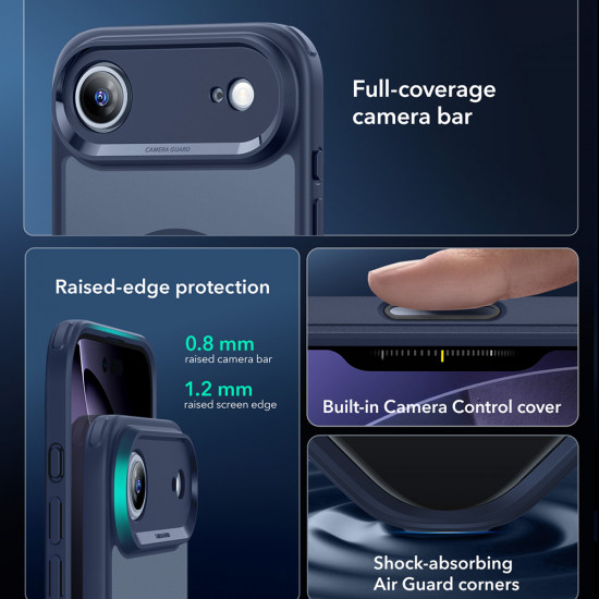 ESR Classic Hybrid HaloLock iPhone 17 Air Frosted Blue