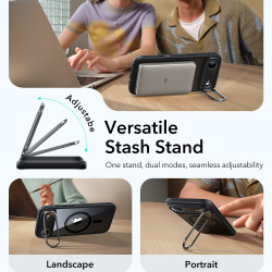 ESR Classic Hybrid HaloLock Kickstand iPhone 17 Air Clear Black ESR Classic Hybrid HaloLock Kickstand iPhone 17 Air Clear Black