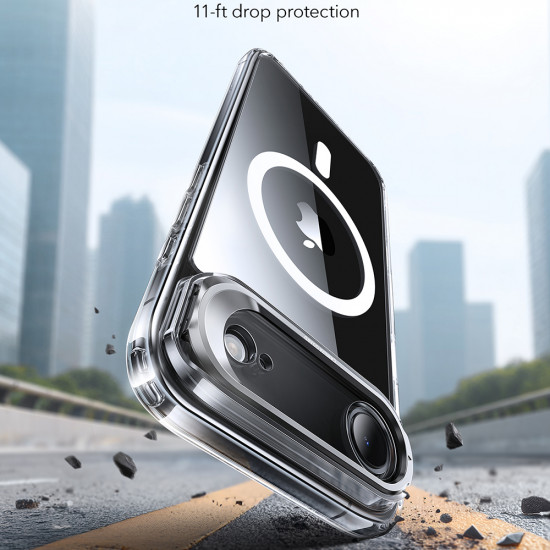 ESR Classic Hybrid HaloLock Kickstand iPhone 17 Air Clear ESR Classic Hybrid HaloLock Kickstand iPhone 17 Air Clear