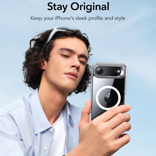 ESR Classic Hybrid HaloLock Kickstand iPhone 17 Air Clear ESR Classic Hybrid HaloLock Kickstand iPhone 17 Air Clear