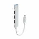Havit Docking Station (HB41) USB 3.0, 3x USB 2.0, 11.8cm Cable Length, Aluminium Alloy Silver