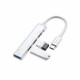 Havit Docking Station (HB41) USB 3.0, 3x USB 2.0, 11.8cm Cable Length, Aluminium Alloy Silver