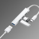 Havit Docking Station (HB41) USB 3.0, 3x USB 2.0, 11.8cm Cable Length, Aluminium Alloy Silver