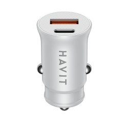 Havit Car charger (CC2022) USB, Type C, PD20W, 3A, PC White