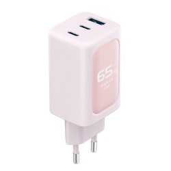 Havit Wall Charger (UC260 EU) 2x USB C, USB, 65W Pink