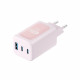 Havit Wall Charger (UC260 EU) 2x USB C, USB, 65W Pink