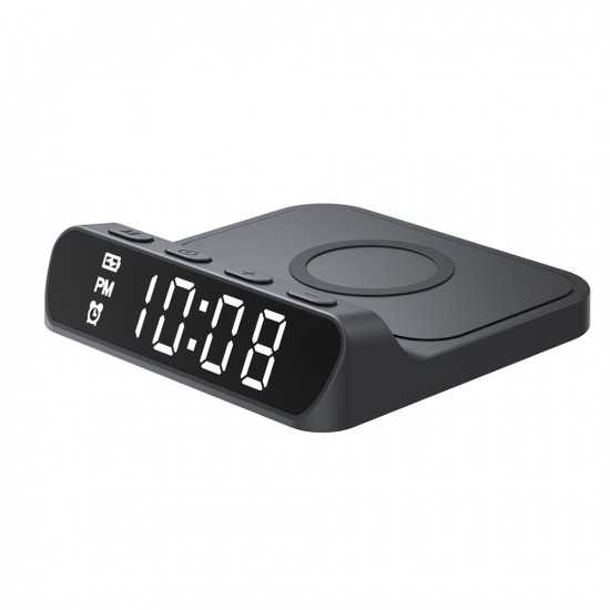 Havit Phone Wireless Charger (W3031) with Clock Display, 15W Black
