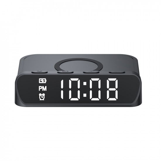 Havit Phone Wireless Charger (W3031) with Clock Display, 15W Black