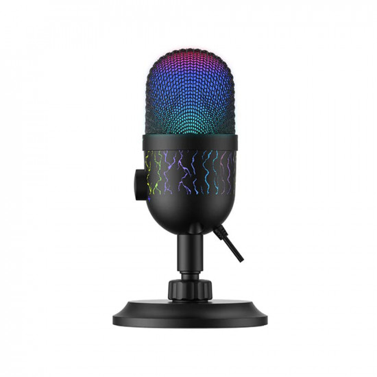 Havit Gaming Microphone (GK52) for PC, Laptop, Phone, RGB Lights, 100 18000 Hz, Cardioid, with Cable USB, 1.8m Black Havit Gaming Microphone (GK52) for PC, Laptop, Phone, RGB Lights, 100 18000 Hz, Cardioid, with Cable USB, 1.8m Black