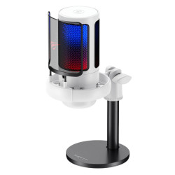 Havit Desk Microphone (GK50) for PC, Laptop, Phone, RGB Light, NR, 30 20000 Hz, Cardioid, with Cable USB C, 1.8m Black Havit Desk Microphone (GK50) for PC, Laptop, Phone, RGB Light, NR, 30 20000 Hz, Cardioid, with Cable USB C, 1.8m Black