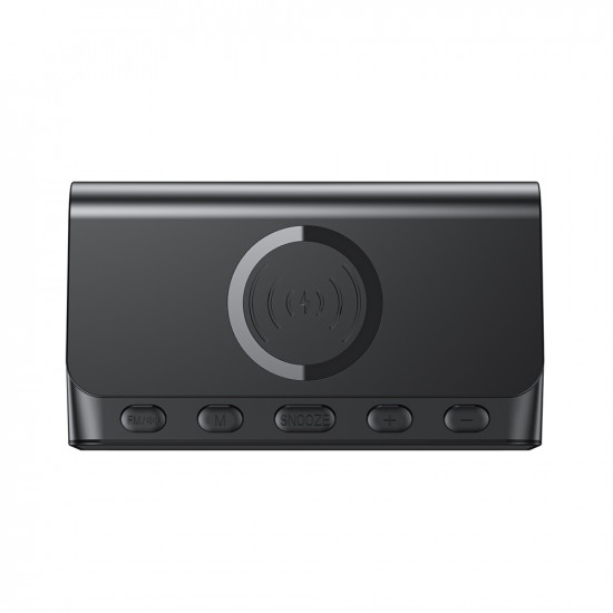 Havit 6in1 Wireless Charger (W3041) with Clock/Alarm/Calendar/Bluetooth Speaker/Temperature Functions Black