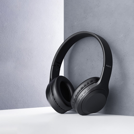 Havit Wireless Headphones (H628BT) Bluetooth 5.1, 200mAh, Foldable, Type C, AUX Black