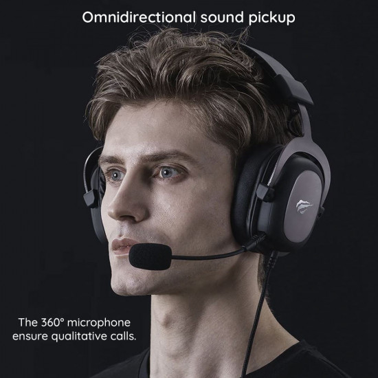 Havit Gaming Headphones (H2002d) Detachable Microphone, 53mm Speaker, Compatible with PS4/XBOX, Jack 3.5mm, 2m Purple