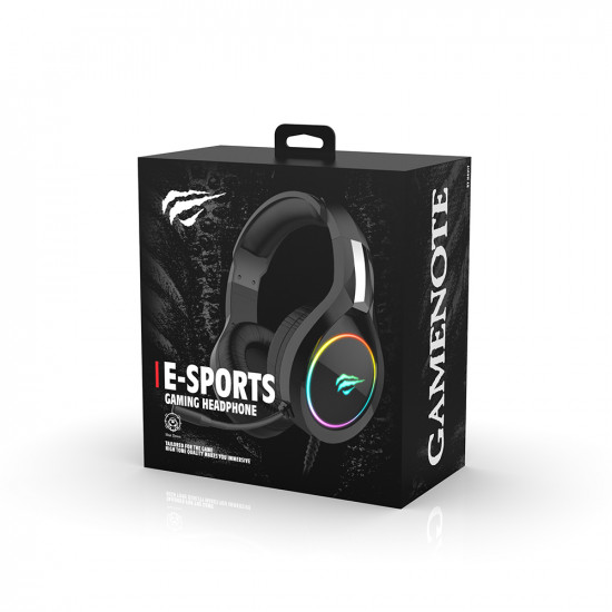 Havit Gaming Headphones (H2002d) Detachable Microphone, 53mm Speaker, Compatible with PS4/XBOX, Jack 3.5mm, 2m Purple