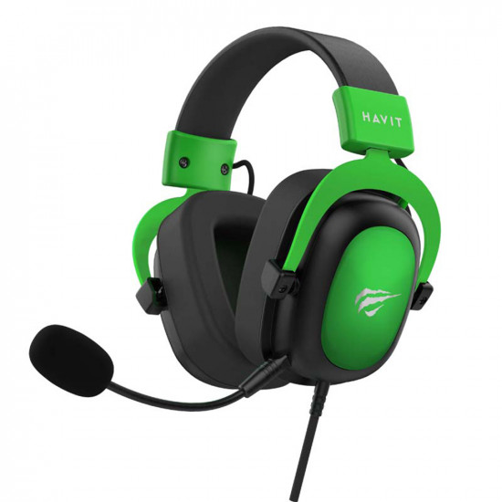 Havit Gaming Headphones (H2002d) Detachable Microphone, Compatible with PS4/XBOX, Jack 3.5mm, Cable 2m Green