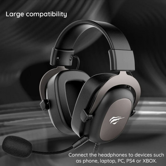 Havit Gaming Headphones (H2002d) Detachable Microphone, Compatible with PS4/XBOX, Jack 3.5mm, Cable 2m Green