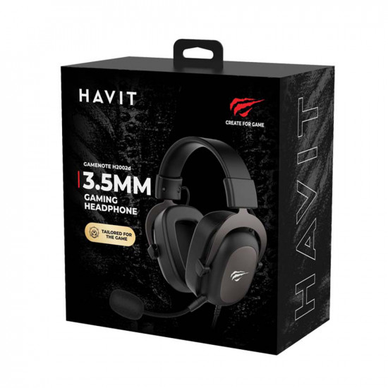 Havit Gaming Headphones (H2002d) Detachable Microphone, Compatible with PS4/XBOX, Jack 3.5mm, Cable 2m Green