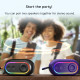 Havit Wireless Speaker (SK809BT) USB C, Bluetooth 5.3, TWS, TF, USB, FM, AUX, Hands Free Call, RGB, IPX5, 1200mAh Violet