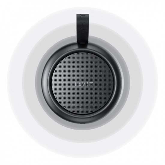 Havit Wireless Speaker (SK879BT) USB C, Bluetooth, TWS, RGB Lights, AUX, Micro SD, FM, IPX5, 8W, 1800mAh Black