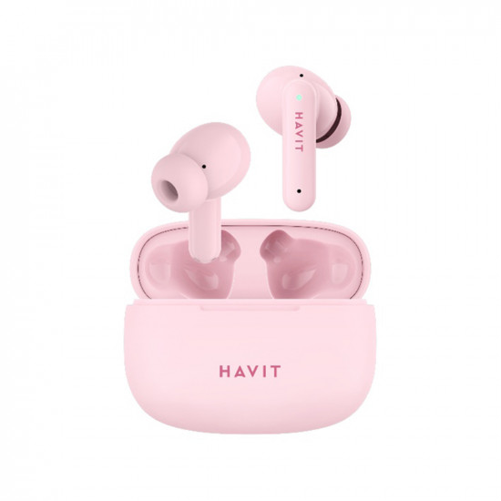 Havit Wireless Earbuds (TW967 Pro) with Microphone, Bluetooth 5.3, True Wireless Stereo, Type C, 300mAh Pink