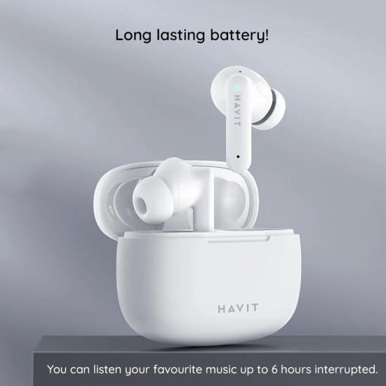 Havit Wireless Earbuds (TW967 Pro) with Microphone, Bluetooth 5.3, True Wireless Stereo, Type C, 300mAh Pink