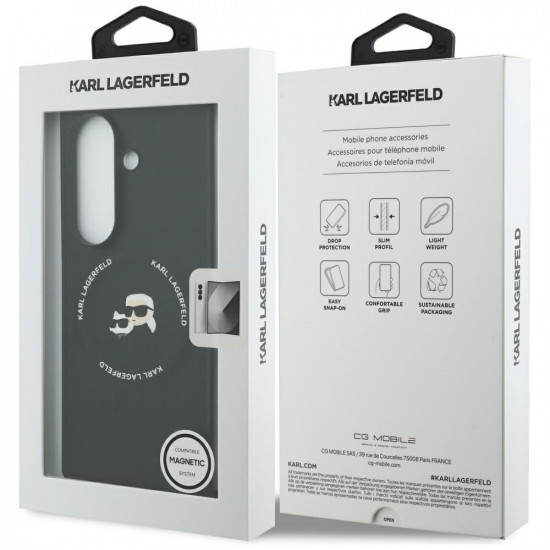 Karl Lagerfeld Hardcase Leather MagSafe (KLHMZFD7PSMLRKCK) Samsung Galaxy Z Fold7 Karl&Chaoupette Heads