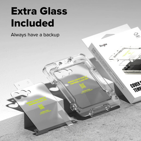Ringke Cover Display Easy Slide Tempered Glass Pro (2 pack) Samsung Galaxy Z Flip7 Clear