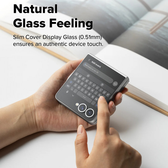 Ringke Cover Display Easy Slide Tempered Glass Pro (2 pack) Samsung Galaxy Z Flip7 Clear