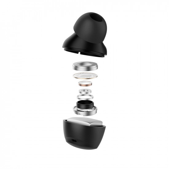 Spigen Wireless Earbuds (SA2401) Bluetooth 5.2, Active Noise Cancelling, Microphone, Touch Control, Audio App Black