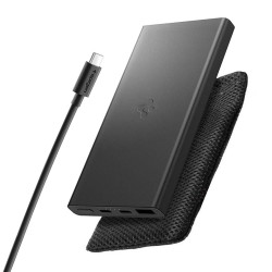 Spigen Power Bank Essential (EA2210) Fast Charge, USB, 2x Type C, Slim Design, Quantum Boost, 10000mAh, 22.5W Black