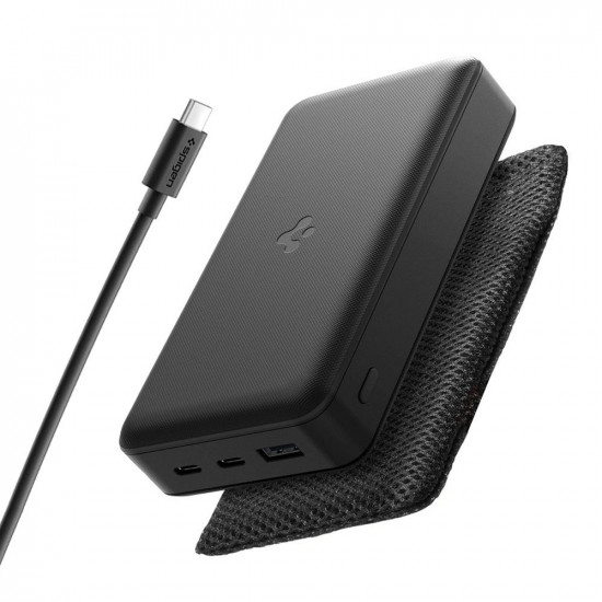 Spigen Power Bank (EA3030) Fast Charge, USB, 2x Type C, Quantum Boost, 30000mAh, 30W Black