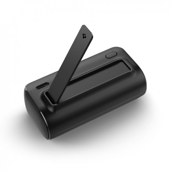 Spigen Power Bank (EA2205) with Kickstand, Fast Charge, Type C, Ultra Compact Design, 5000mAh, 22.5W Black